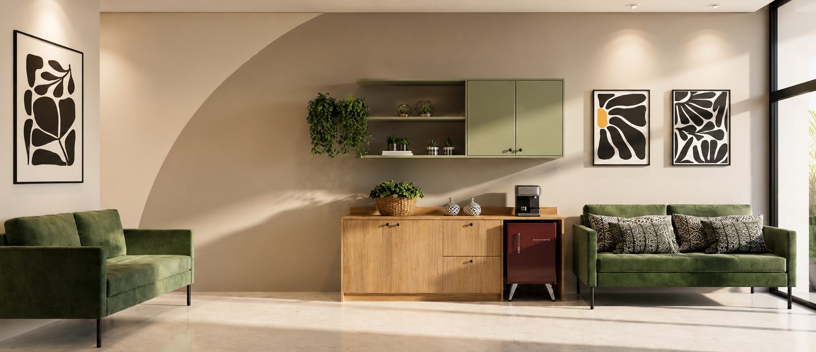 Lounge corporativo planejado