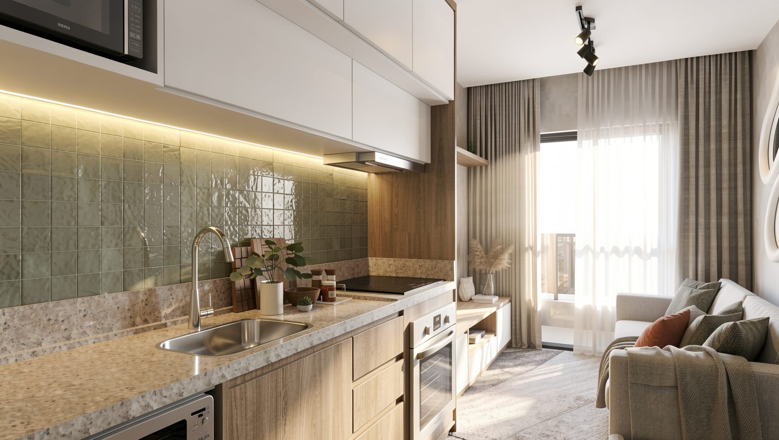 Cozinha compacta planejada de studio